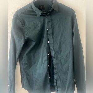 Armani Exchange Small Slim sized green button up shirt